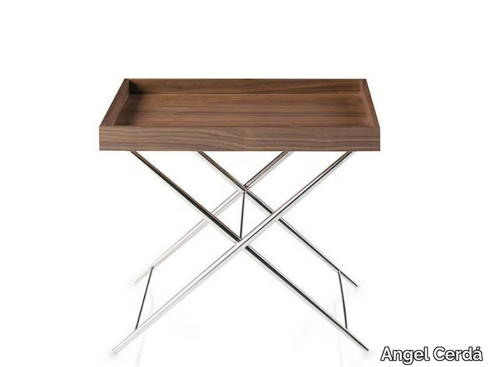 2034 - Rectangular walnut side table with tray _ Angel Cerdá