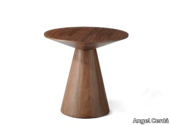 2043 - Round walnut side table _ Angel Cerdá