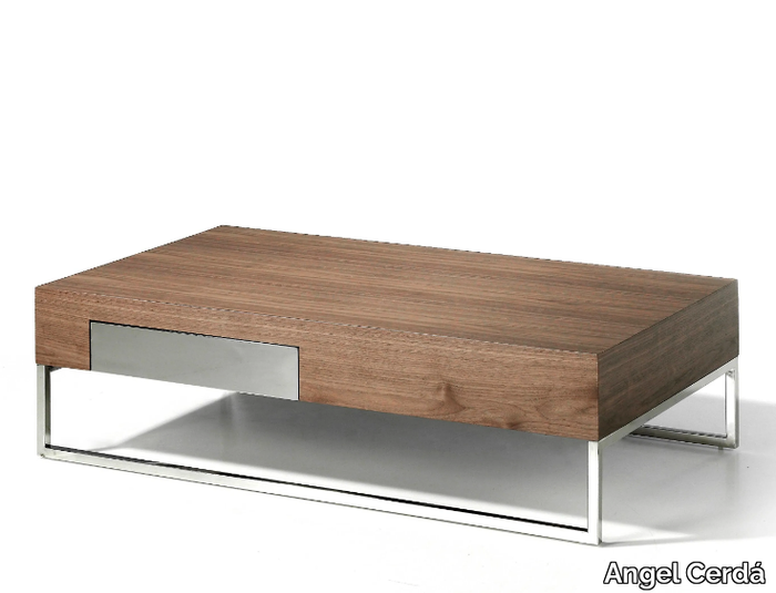 2057 - Rectangular walnut coffee table _ Angel Cerdá