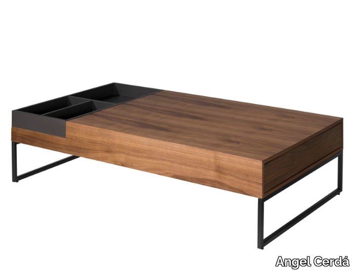 2104 - Rectangular walnut coffee table _ Angel Cerdá