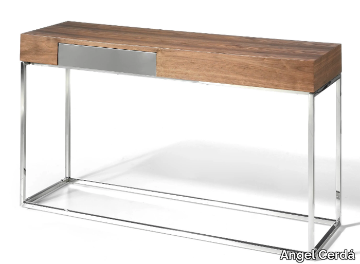 3111 - Rectangular steel and wood console table _ Angel Cerdá