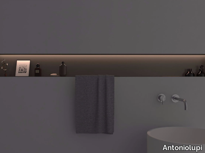 OMBRA - Aluminium bathroom wall shelf _ Antoniolupi