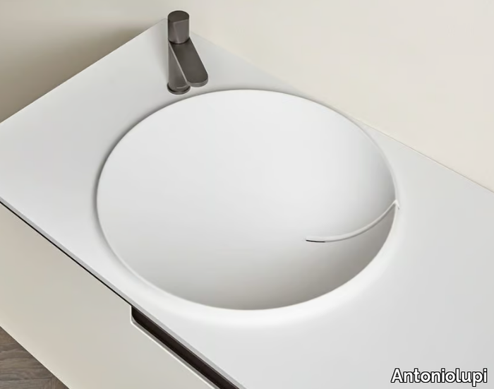 BRECCIA - Flumood® washbasin with integrated countertop _ Antoniolupi