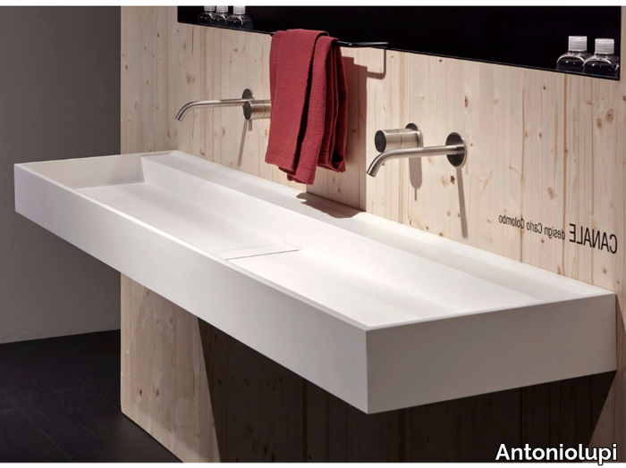 CANALE - Rectangular Flumood® washbasin _ Antoniolupi