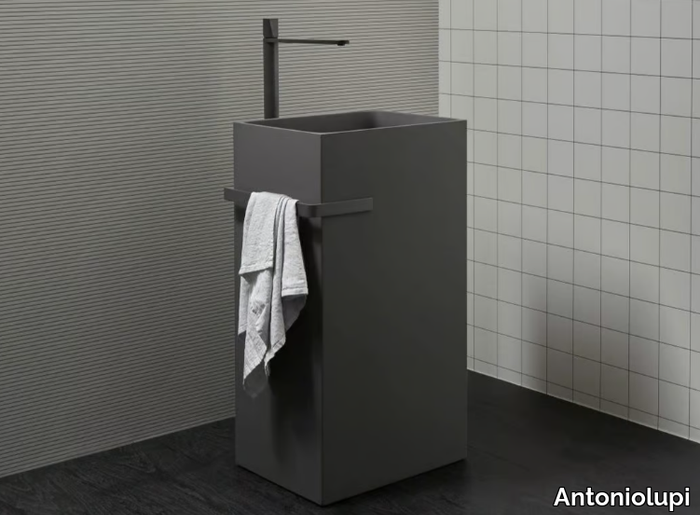 FUSTO - Freestanding rectangular Colormood washbasin _ Antoniolupi