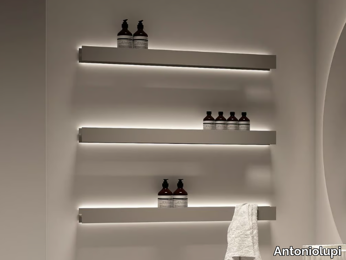 LETTERAMUTA - Aluminium towel rack / bathroom wall shelf _ Antoniolupi