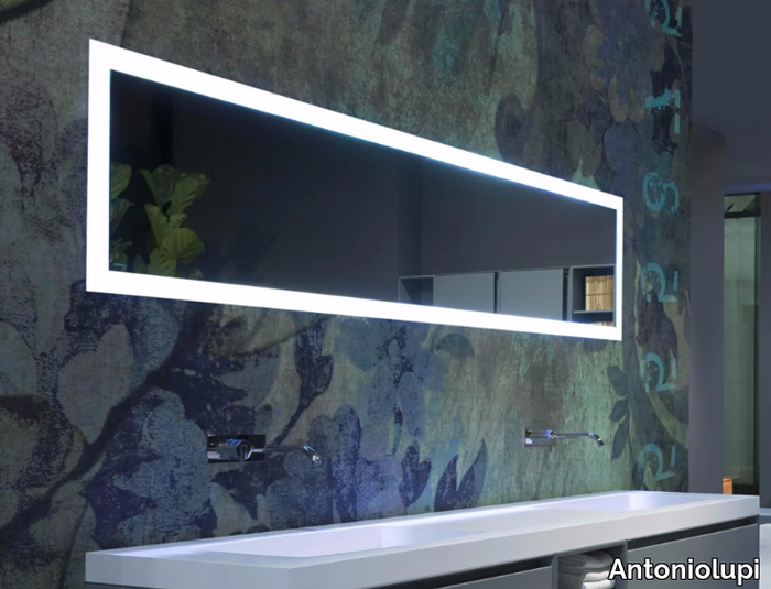 PERIPLO - Rectangular mirror with integrated lighting _ Antoniolupi