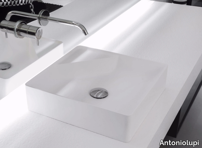 SIMPLO - Countertop square Flumood® washbasin _ Antoniolupi