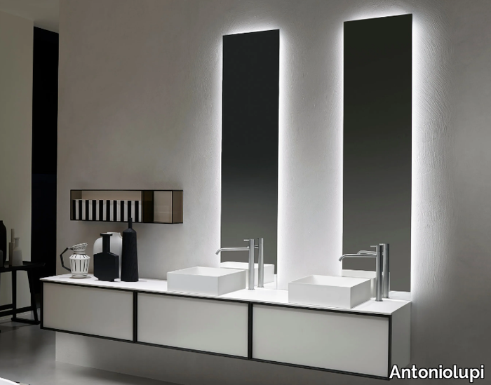 NEUTROLED - Bathroom mirror with integrated lighting _ Antoniolupi