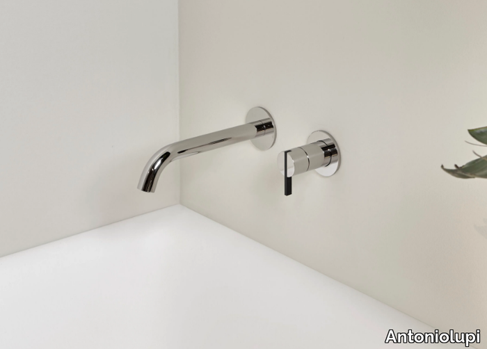 ESSENTIA - 2 hole wall-mounted stainless steel washbasin mixer _ Antoniolupi