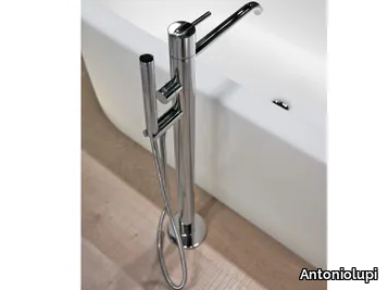 AYATI - Floor standing stainless steel bathtub mixer with hand shower _ Antoniolupi