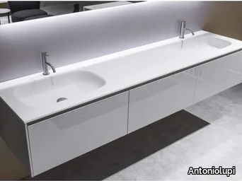 NUVOLA - Flumood® washbasin with integrated countertop _ Antoniolupi