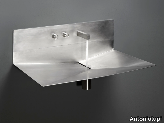 LAVANDINO - Wall-mounted stainless steel washbasin _ Antoniolupi