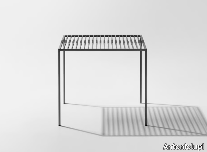 PAGINE SCRITTE - Set of three brushed steel coffee tables _ Antoniolupi