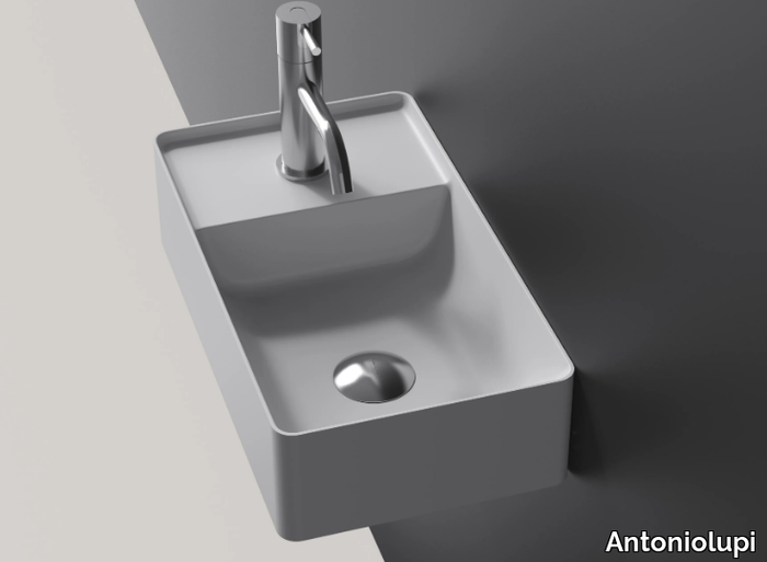 SIMPLO - Rectangular wall-mounted Flumood® handrinse basin _ Antoniolupi