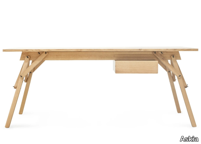 ATELIER - Oak writing desk with drawers _ Askia