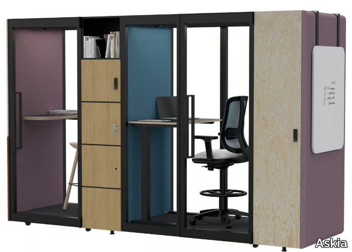 KAMELEON LINK - Storage unit for office booth _ Askia