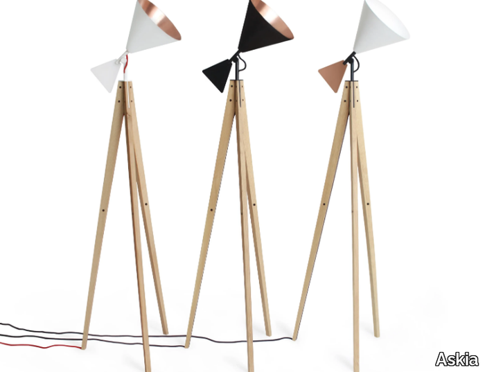 LIGHT TALE - Floor lamp in aluminum and ash _ Askia