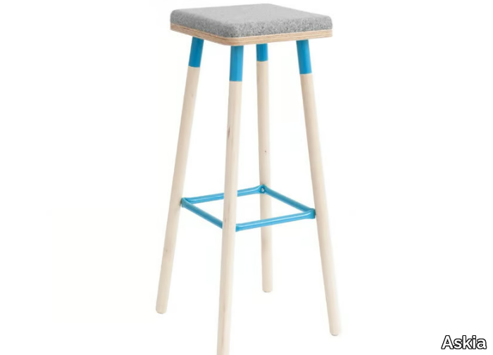 MARCO - High stool with integrated cushion _ Askia