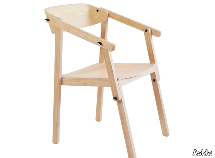 ATELIER - Ash chair with armrests _ Askia