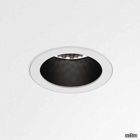 Pinhole Slimline Round Flush Fixed Fire-Rated IP65 Matt White