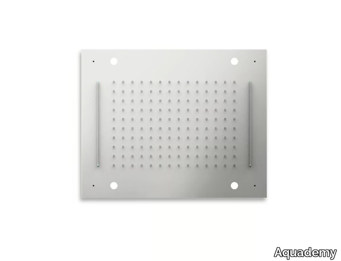 MILANO CORTINA SPA 50X40 RAIN&2FALL - Rectangular ceiling mounted stainless steel overhead shower with chromotherapy _ Aquademy