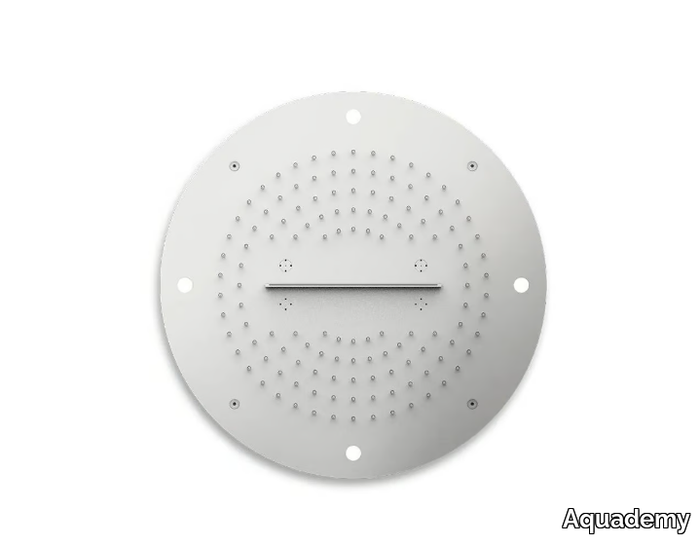 MILANO CORTINA SPA ROUND 50 TOP - Round ceiling mounted stainless steel overhead shower with chromotherapy _ Aquademy