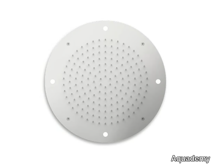 MILANO CORTINA SPA ROUND 50 - Ceiling mounted round stainless steel overhead shower with chromotherapy _ Aquademy