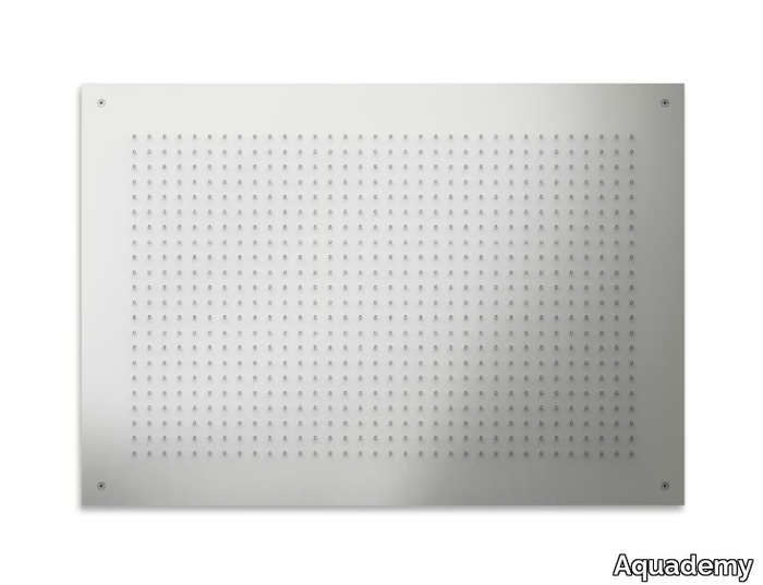 ONE 100X70 - Rectangular ceiling mounted stainless steel overhead shower _ Aquademy