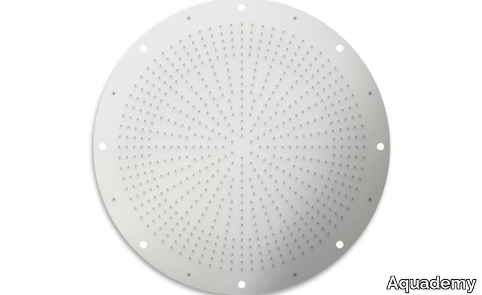 ONE SPA ROUND - Round ceiling mounted stainless steel overhead shower with chromotherapy _ Aquademy