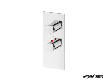 SQUARE THERMO V1 - 2 hole thermostatic shower mixer _ Aquademy