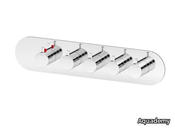 ROUND THERMO O4 - 5 hole thermostatic shower mixer _ Aquademy