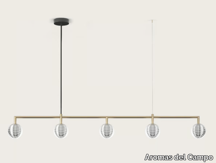 DOUL - LED glass and steel pendant lamp with dimmer _ Aromas del Campo