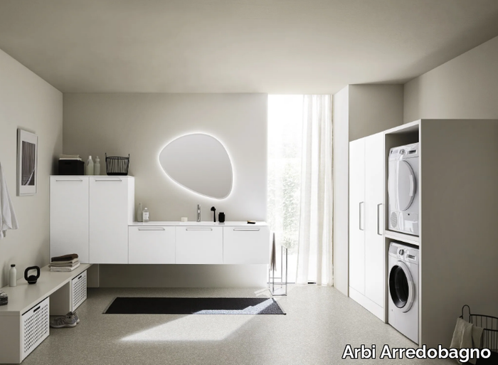 BOLLE 04 - Laundry room cabinet with hinged doors _ Arbi Arredobagno