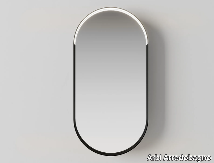 DAFNE - Oval bathroom mirror with integrated lighting _ Arbi Arredobagno