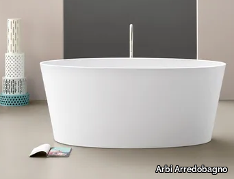 TUB - Freestanding oval composite material bathtub _ Arbi Arredobagno