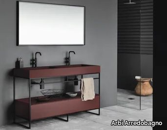 CODE MONO 04 - Floor-standing vanity unit _ Arbi Arredobagno