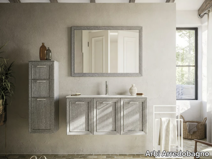 I CLASSICI 01 - BONTON - Single wall-mounted vanity unit with doors _ Arbi Arredobagno