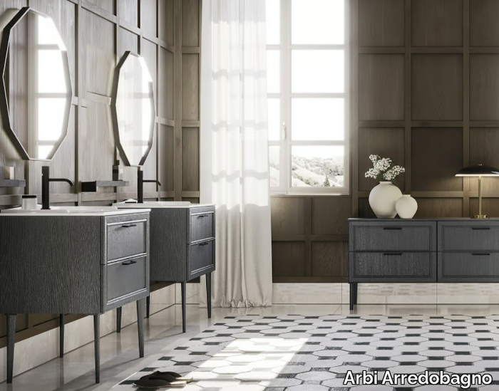 I CLASSICI 02 - BONTON - Floor-standing single vanity unit with drawers _ Arbi Arredobagno