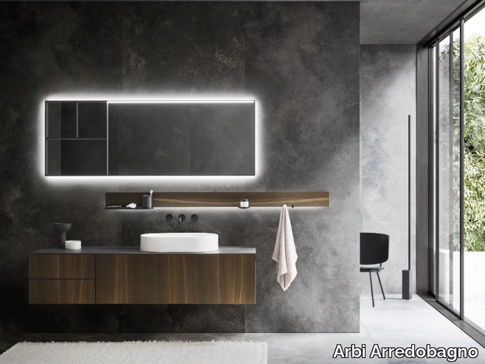 SKY U Special 01 - Single vanity unit with towel rail _ Arbi Arredobagno