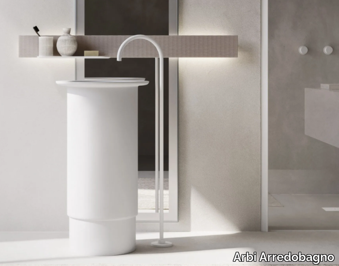 ROMAN - Freestanding round single washbasin _ Arbi Arredobagno