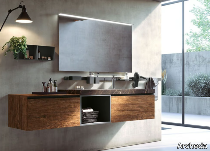 LINEA 01 - Wall-mounted vanity unit _ Archeda