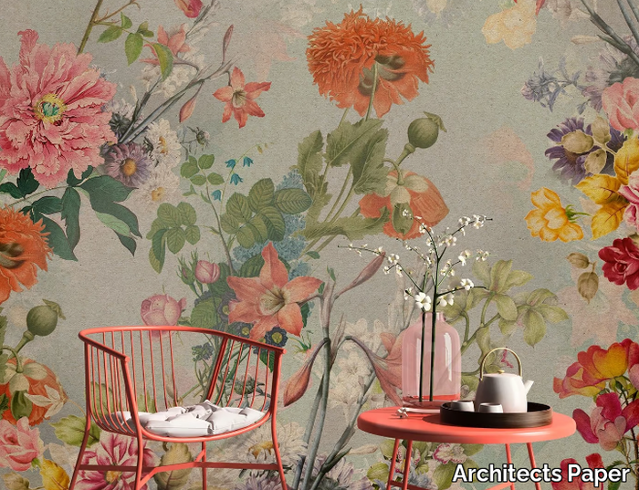 AMELIE'S HOME - Washable nonwoven wallpaper with floral pattern _ Architects Paper