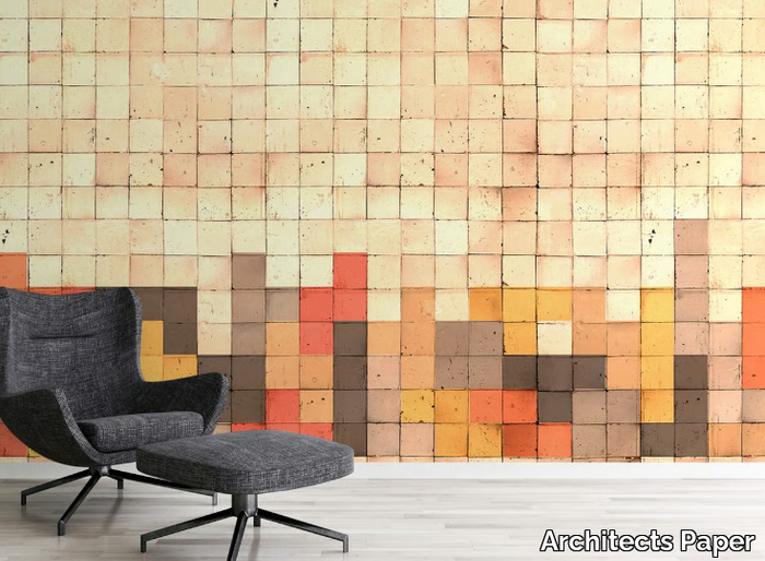 MOSAIC TETRIS - Washable nonwoven wallpaper _ Architects Paper