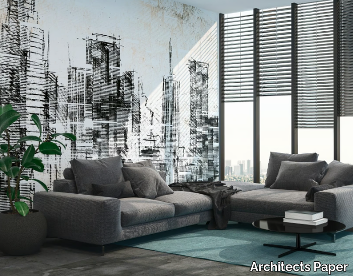 VINTAGE SKYLINE - Digital printing vinyl wallpaper _ Architects Paper