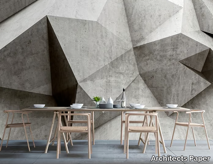 BOULDER - Concrete effect Digital printing wallpaper _ Architects Paper