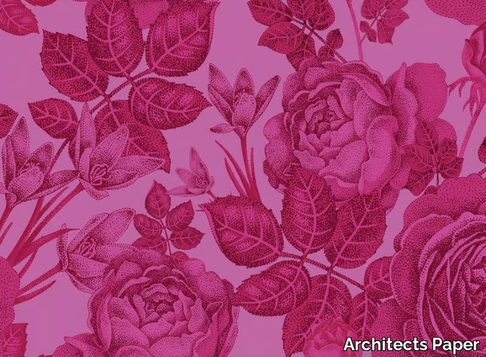 BACCARA - Digital printing wallpaper with floral pattern _ Architects Paper