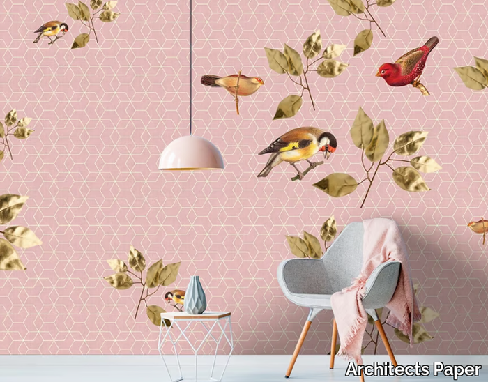 BRILLIANT BIRDS - Washable Digital printing wallpaper _ Architects Paper