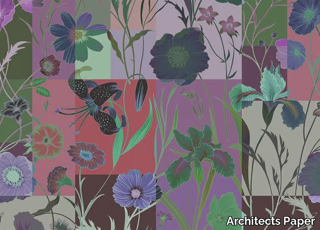 FLORAL PATCH - Digital printing wallpaper with floral pattern _ Architects Paper