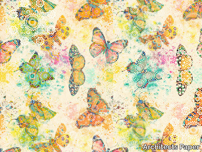 MOSAIC BUTTERFLIES - Digital printing wallpaper _ Architects Paper